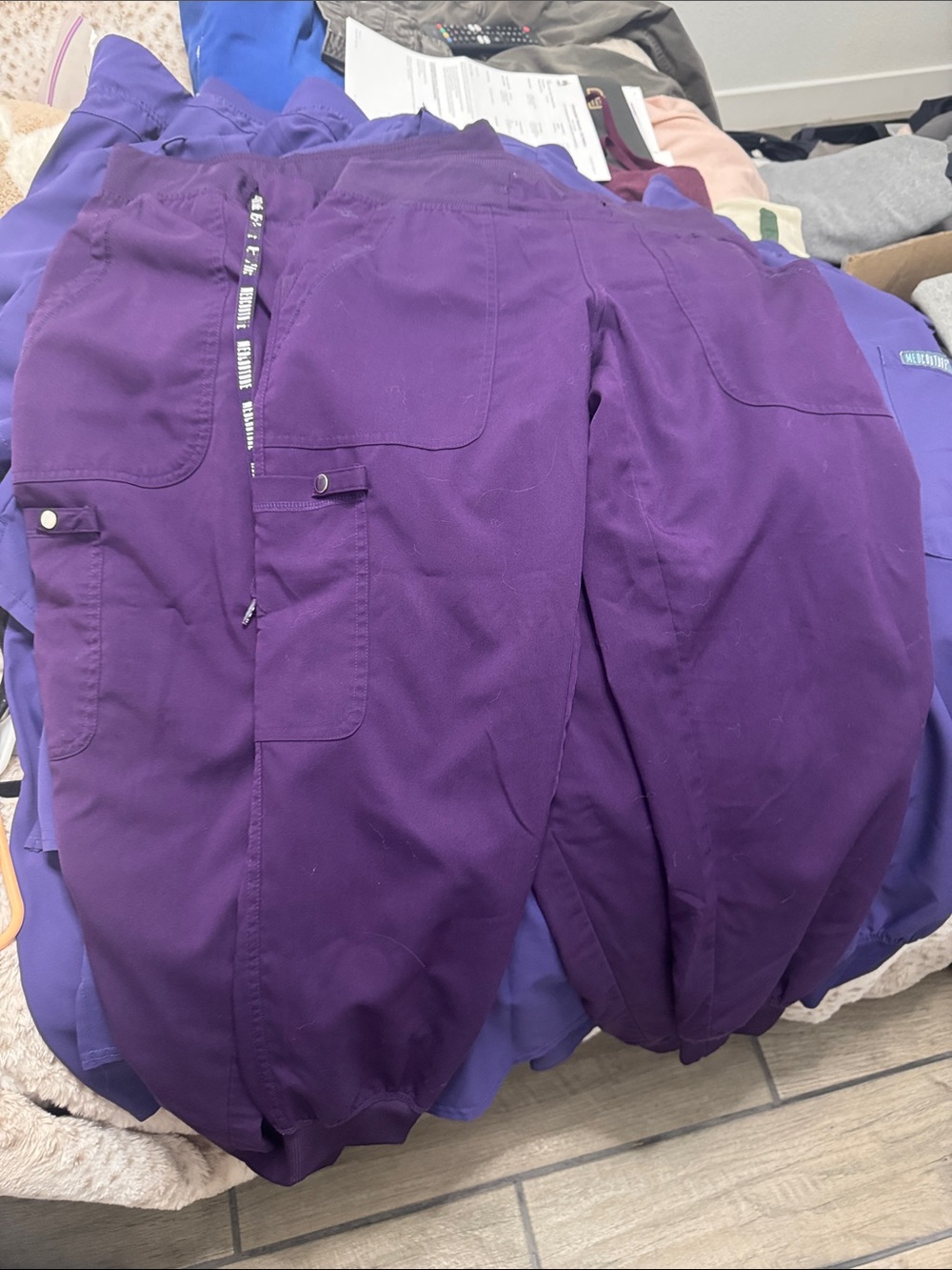 Eggplant women’s scrub pants